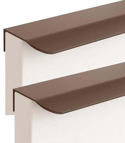 FQFLXY6589 Versteckter Türgriff Schrankgriffe Modernes Möbelgriffe,Unsichtbare Schubladengriff für Küchenschränke,Kleiderschrank,Tür,Schubladen,Aluminiumlegierungsgriff,2 Stück (1000mm,Braun)