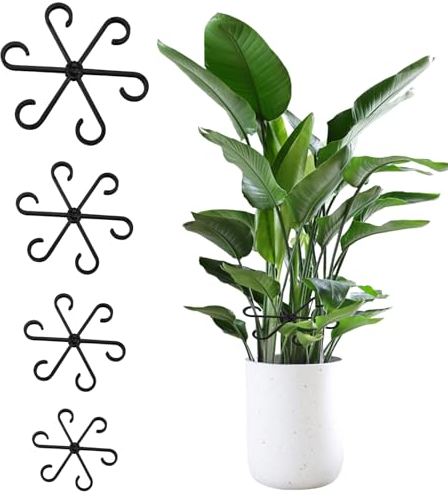 Support de tige d'escalade pour plantes d'intérieur - Réutilisable - En plastique - Pour plantes grimpantes - Pour plantes - Monstera - Crochet de treillis pour jardin - Noir