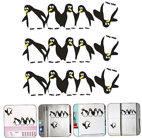 JOINPAYA 3st Pinguin-kühlschrankmagnet Fensteraufkleber Für Kinder Tierischer Kühlschrankaufkleber Kühlschrank Aufkleber Schlafzimmer-wanddekoration Kinderzimmer Fenster Pvc