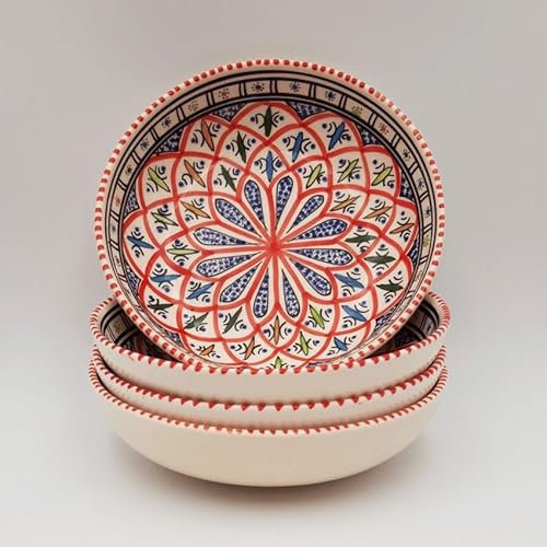 Juego de 4 platos hondos Jatte Bakir rojo - D 20 cm