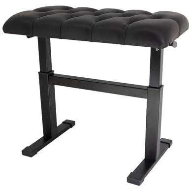 XAoSCd Klavierbank, Verstellbarer Hocker – Musik-Keyboard-Bank Mit Schwarzem Gepolstertem Kissen Für Musiker, Klavierhocker, Stuhl,