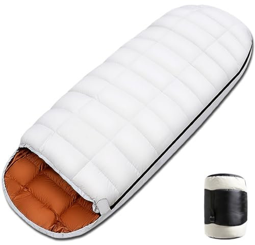 Leichter Rucksackschlafsack für Erwachsene, Daunenschlafsack for Erwachsene, extra breiter, Leichter, wasserdichter Camping-Schlafsack for kaltes Wetter, waschbare Quilt-Isomatte