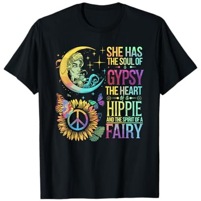 Lei Ha Lei Anima Di Un Cuore Zingaro Di Una Fata Hippie Maglietta