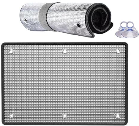Film Isolant en Aluminium,Film de Fenêtre Réfléchissant D'isolation Thermique,Réutilisable Anti Regard Protection Solaire,Film Opaque Vitrage 8mm avec Ventouse pour Bureau,Garage(80x130 cm)