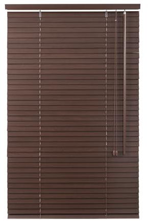 Sekey Jalousie Holzjalousie 35mm Holz jalousien Jalousette Echtholz Anpassbare Jalousie 40x130cm Dunkelbraun
