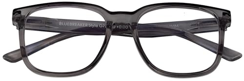 I NEED YOU | BLUEBREAKER STYLE Lesebrille Grau, +1,00 dpt | Stylische Fertiglesebrille aus Kunststoff mit Blaulichtfilter und Federscharnier, inklusive Etui für unterwegs am Bildschirm
