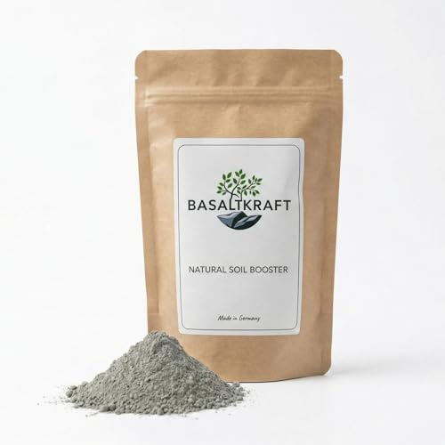 Basaltkraft Supplement für Pflanzen – 600g – 100% Natürliches Vulkan-Gesteinsmehl – Essenzielle Mineralien & Spurenelemente für perfekte Pflanzen – Zimmerpflanzen & Garten