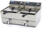 Maxima Friteuse gastro - 2 x 16 l - 2 paniers - avec robinet d'écoulement