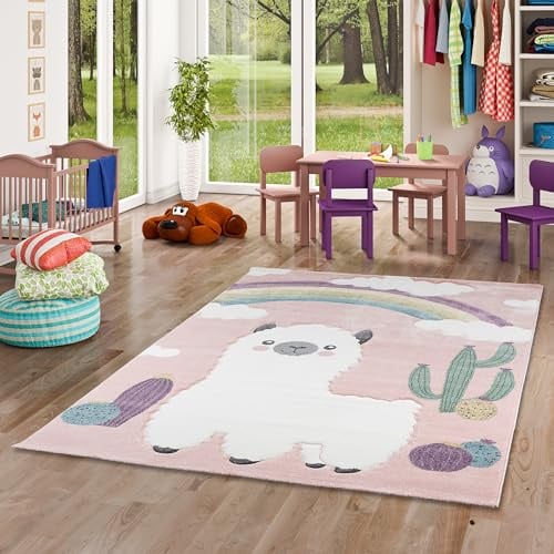 Pergamon Kinder Teppich Maui Kids Alpaka Wüstenlandschaft Bunt in 5 Größen