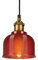 LFsem Vintage Industrielle Pendelleuchte Bunte Glas Lampenschirm Decken Leuchte E27 Loft Hängelampe Suspension Beleuchtung Für Restaurants Bar (Rot)