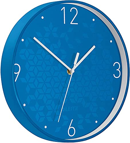 Leitz Wanduhr WOW, Blau, 32.5 x 31.1 cm