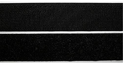 Jajasio Klettband selbstklebend Extra Stark, 20mm, schwarz #12 25 Meter, selbstklebendes Klettband