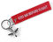 DonJordi Kiss me before flight Porte-clés avec petit avion – Pendentif en tissu pour tous les pilotes, agents de bord et globe-trotters, rouge, taille unique