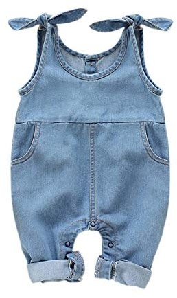 Verve Jelly Salopette Jeans Bimbo Bambina Abbigliamento Tuta Jumpsuit Pantaloni Ragazze Ragazzi Pantaloni Lunghe, 80, 3-6 Mesi, Azzurro