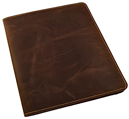 Rustic Ridge nachfüllbares Leder-Notizbuch – Kompositions-Notizbuchhülle – Leder-Notizbuchhülle – passend für Moleskine XL 24,8 x 19,1 cm (24,8 x 19,1 cm) (Vintagebraun)