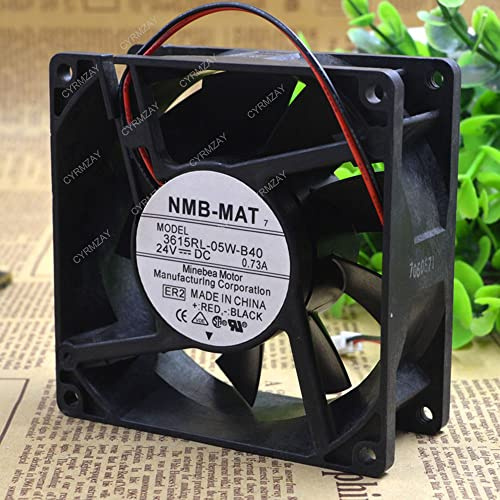 CYRMZAY Compatible pour NMB-MAT 3615RL-05W-B40 24V 0.73A 9038 9CM 2-Wire cooling Ventilateur