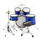 Acoustic Junior Batterie 5-Piece BlueKid Drum Set for Kids Age 5-10 with Snare, Bass, Tom, Cymbals