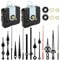 EEEKit Silent Clock Mechanisms Battery Powered, 2pcs Quartz Motor Mechanism Replacement with 5 Sets of Hands for DIY Clock Repair Parts (22mm Shaft)