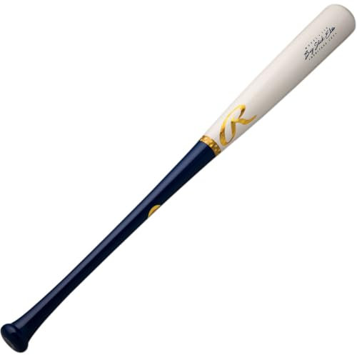 Rawlings Unisex-Erwachsene Adult Birch Wood Baseball Bat | Big Stick Elite | Multiple Colors/Styles Baseballschläger aus Holz, Natur/Marineblau – 110 Profil, 31