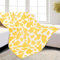HSEEC Gelbe Plüschdecke, Überwurf, Kuhmuster, weiches Fleece-Flanell, kleine Überwurfdecke für Couch, 152,4 x 203,2 cm