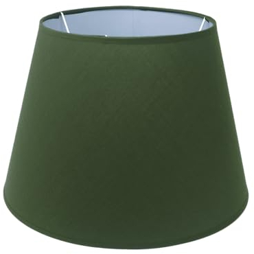 Lampenschirm kegelförmig aus Stoff H 17.5 x Ø 25 cm für Tisch - Stehlampen (grün)