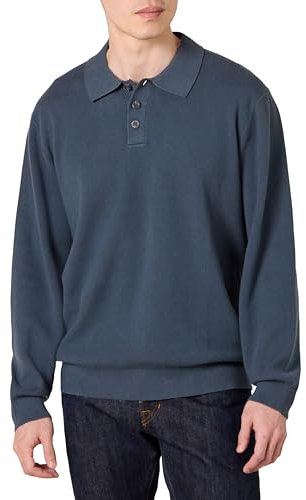 Amazon Essentials Maglione Polo Comodo Uomo, Blu Marino, XXL