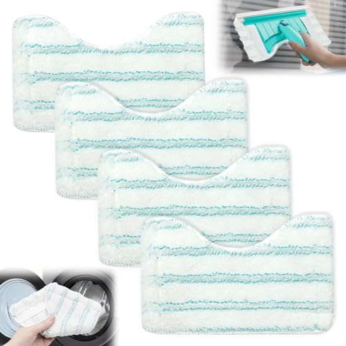 Leifheit - Juego de 4 fundas de repuesto para limpiador de baño, 20 x 12,5 cm, funda de repuesto para limpiador de baño, limpiador de suelo para Leifheit, accesorio de repuesto, fuerte