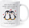DTOFOOT Kaffeetasse Partner Geschenk für Ihn Sie, Du bist mein Pinguin Lustig Tasse mit Spruch Geschenk für Paare Geschenk Jahrestag Valentinstag Geburtstag Hochzeit Liebesgeschenke 325ml Keramik