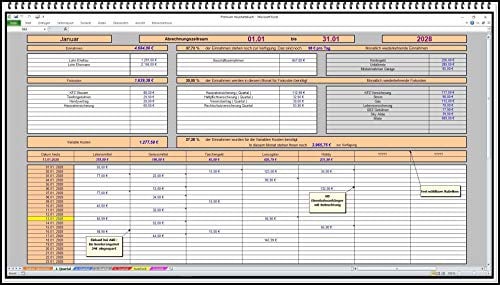 SEK Digitales PC Computer Haushaltsbuch: Tägliche Ausgaben & Einnahmen, Monats- & Jahresübersicht mit Statistik & Budgetplaner für Haushalt & Familie