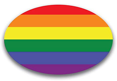 Magnet Me Up LGBTQ Ovaler Magnet-Aufkleber, 10,2 x 15,2 cm, robuster Auto-Magnet für Auto, LKW, SUV, zur Unterstützung von LGBTQ und Gay Pride