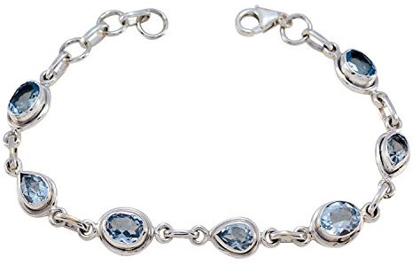 sterling silber blau blue topas facettiert gute edelsteine ​​armband - liefern schmuck feinverkauf artikel geschenk für muttertag name armband