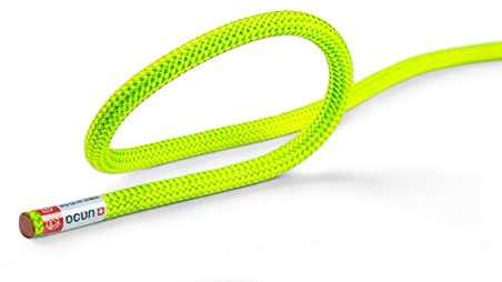 Ocun On-Sight - Cuerda de escalada (8,8 mm), Unisex adulto, Verde y amarillo., 80m