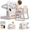 Hadwin Kids Table and Chairs, 3-in-1 Activity & Study Table with Chairs, Convertible Kids Art Easel with Magnetic Whiteboard & Storage Tray for Boys & Girls