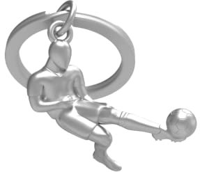 METALMORPHOSE - Porte-clés Métal 3D Footballeur - Cadeau Homme, Passionné Foot - MTM281-01