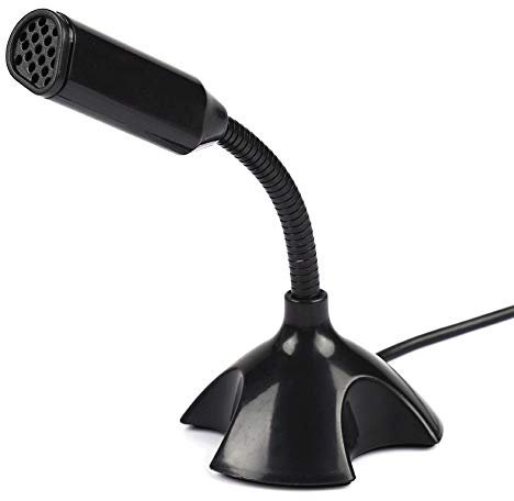 Goshyda Microphone, Microphone Micro de Support de Bureau Flexible pour Ordinateur Portable PC
