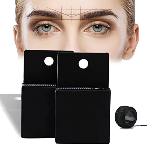 Senbaler 2 Stücke Augenbrauen Schnur, Augenbrauen Vorgefaerbter Faden Microblading,Brow Mapping String für das Semipermanente Tätowieren Von Augenbrauen