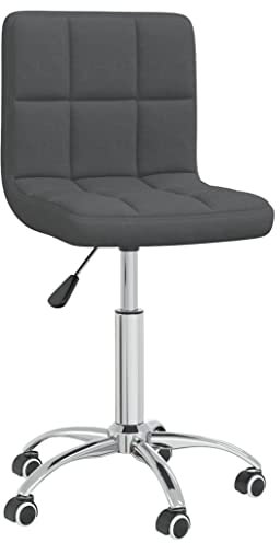 INLIFE Esszimmerstuhl Drehbar Dunkelgrau Stoff-7532