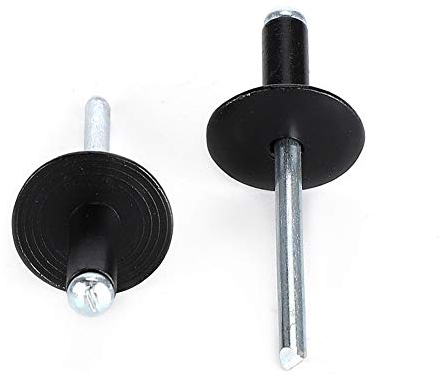 200 Uds Remaches Ciegos Negros Mandril de Acero Cuerpo de Aluminio Remaches Pop Kit Surtido 3,2/4,0/4,8mm