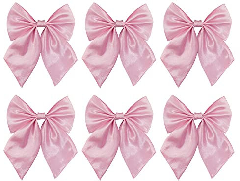 Damen-Uniform-Fliege, Schulmädchen, niedliche Anime-Fliege für Lolita, Patentante, Cosplay oder Feen-Krawatte, Kostüm W-B-T3, Set mit 6 Stück, Pink, Einheitsgröße