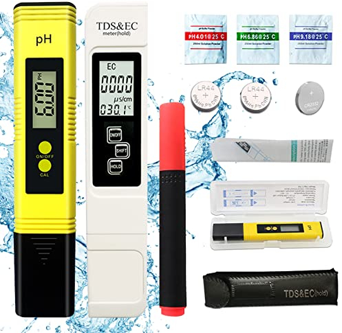 Ph Tds ec Temperatur Ph Messgerät Wert Wasser Meter 5 In 1 Set Wasserqualität Tester Hoher Genauigkeit Leitwertmessgerät für Trinkwasser Lebensmitte Thermen Aquarien Pool
