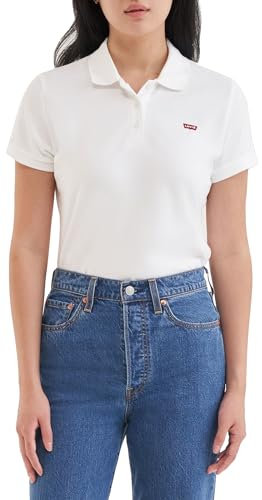 Levi's Women's Housemark Polo Shirt Donna, White, XS
