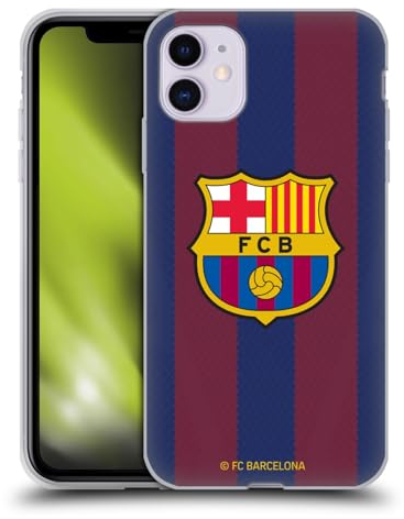 Head Case Designs Offizielle FC Barcelona Home 2023/24 Wappen-Set Soft Gel Handyhülle Hülle kompatibel mit Apple iPhone 11