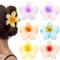 Pinzas de Pelo 6 Piezas Pinzas para el Cabello de Flores Antideslizantes Coloridos Plástico Grande para Mujeres Niñas Fiestas Lavarse la Cara Bañarse Maquillarse Todas las Edades