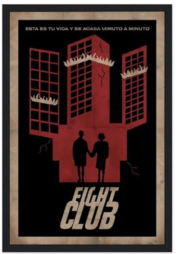 MUTYNE Fight Club Silhouette Poster Dekorative Malerei Leinwand Wandkunst Wohnzimmer Poster Schlafzimmer Malerei 08x12inch(20x30cm)