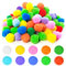Sinofort 100 Stück 4cm Pompons zum Basteln, Bunt Mini Pompons, Filzkugeln Bunt für Partydekoration, Girlanden, Quasten, Haarschmuck, Kleidung