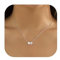 LOLIAS Herz Buchstaben Halskette Damen Namenskette Edelstahl Silber Namen Kette Mit Kleinem Herz Buchstaben Anhänger Personalisierte Initial Kette Für Damen Mädchen Beste Freundin Geschenk schmuck