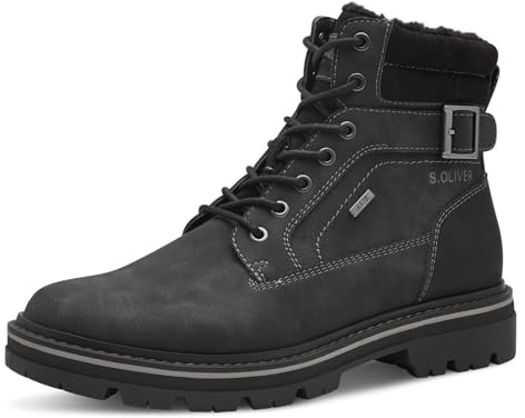 s.Oliver Herren Stiefel zum Schnüren Wasserabweisend Vegan