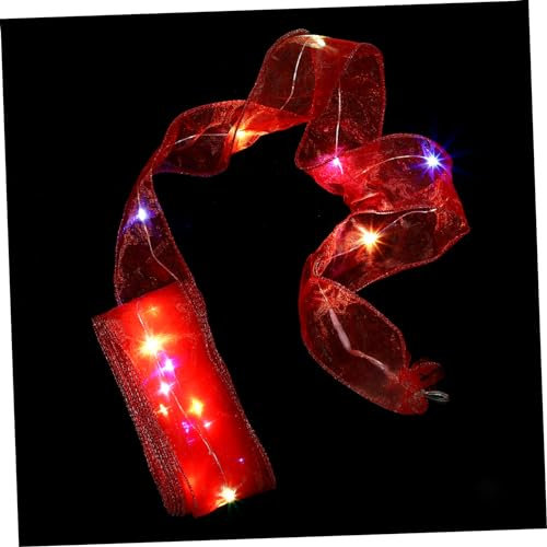 PRETYZOOM Bunte -ribbon String Lichterkette Für Weihnachtsdekoration Doppellagiges Schleifenband Für Festliche Anlässe Warmes Licht Für Partys Und Weihnachtsbaum