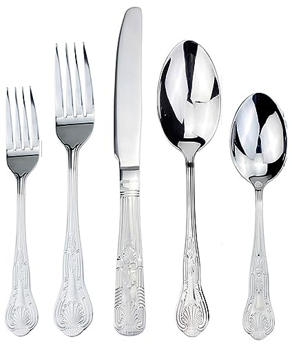 Ensemble d'argenterie de luxe, couverts, ustensiles, couverts en acier inoxydable, pour la maison, le restaurant, la vaisselle finition miroir, service de 20 pièces pour 4 (40 pièces pour 8) (30 piè