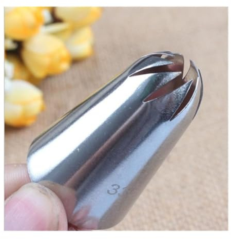 OUSIKA Backzubehör Spritztüllen Große Größe Dekor Creme Blume Rose Zuckerguss Tipps Kuchen Fondant Backwerkzeug Cupcake Kuchen Dekorieren Tipps Set